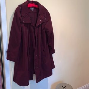 plus size raincoat with removable liner